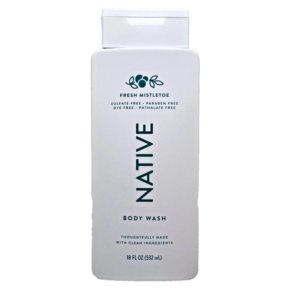 Native Body Wash ‎ Fresh Mistletoe Sulfate Free - 18 fl oz